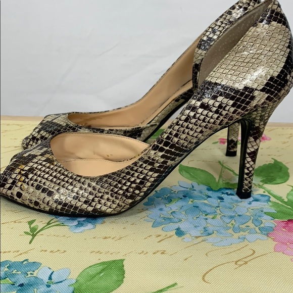 Marc Fisher snakeskin look high heeled shoes 8.5 - Picture 3 of 8